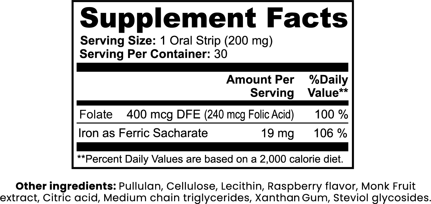 Iron Strips - Maintain Normal Energy Levels and Overall Vitality